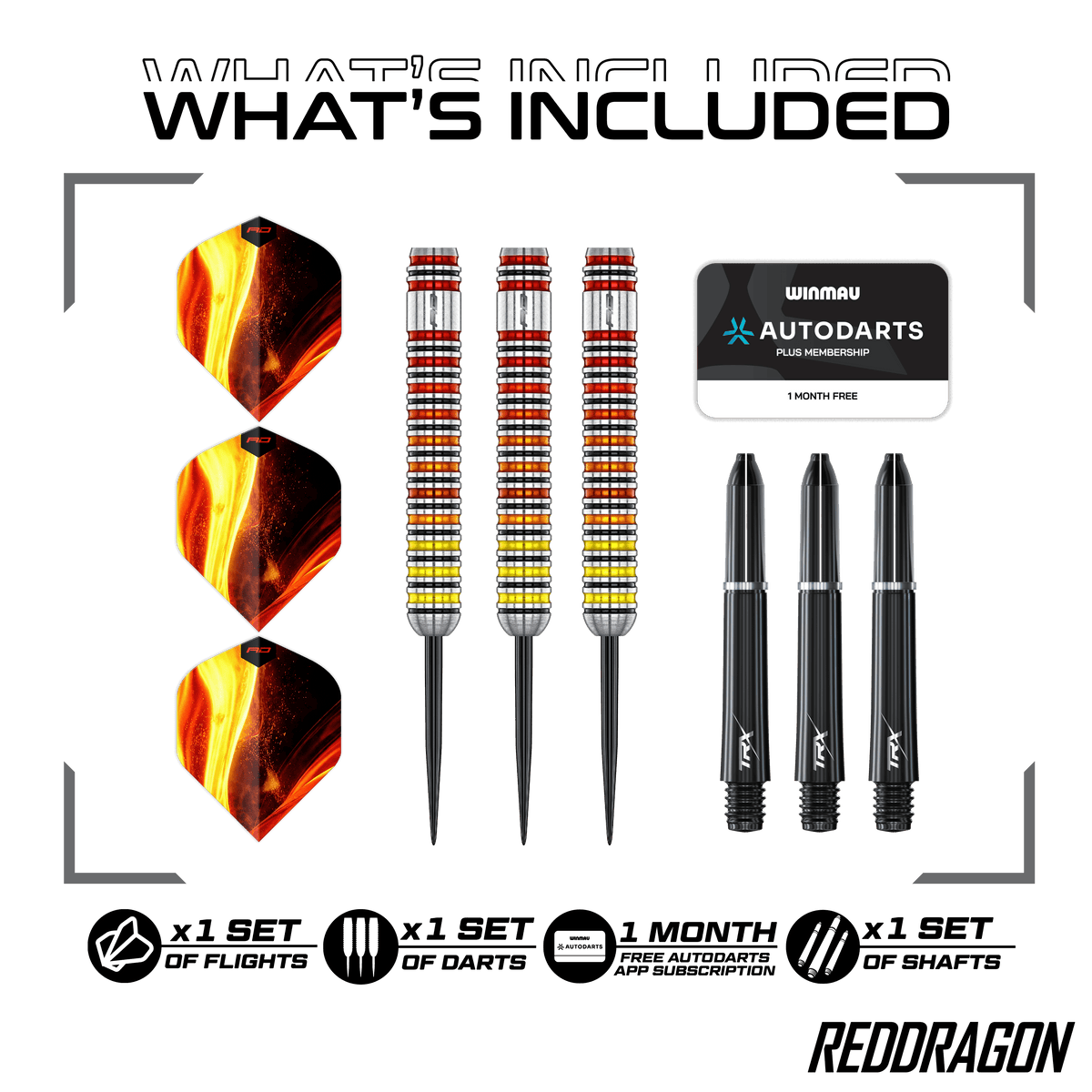 Red Dragon Furnace Darts - Steel Tip - 90% Tungsten