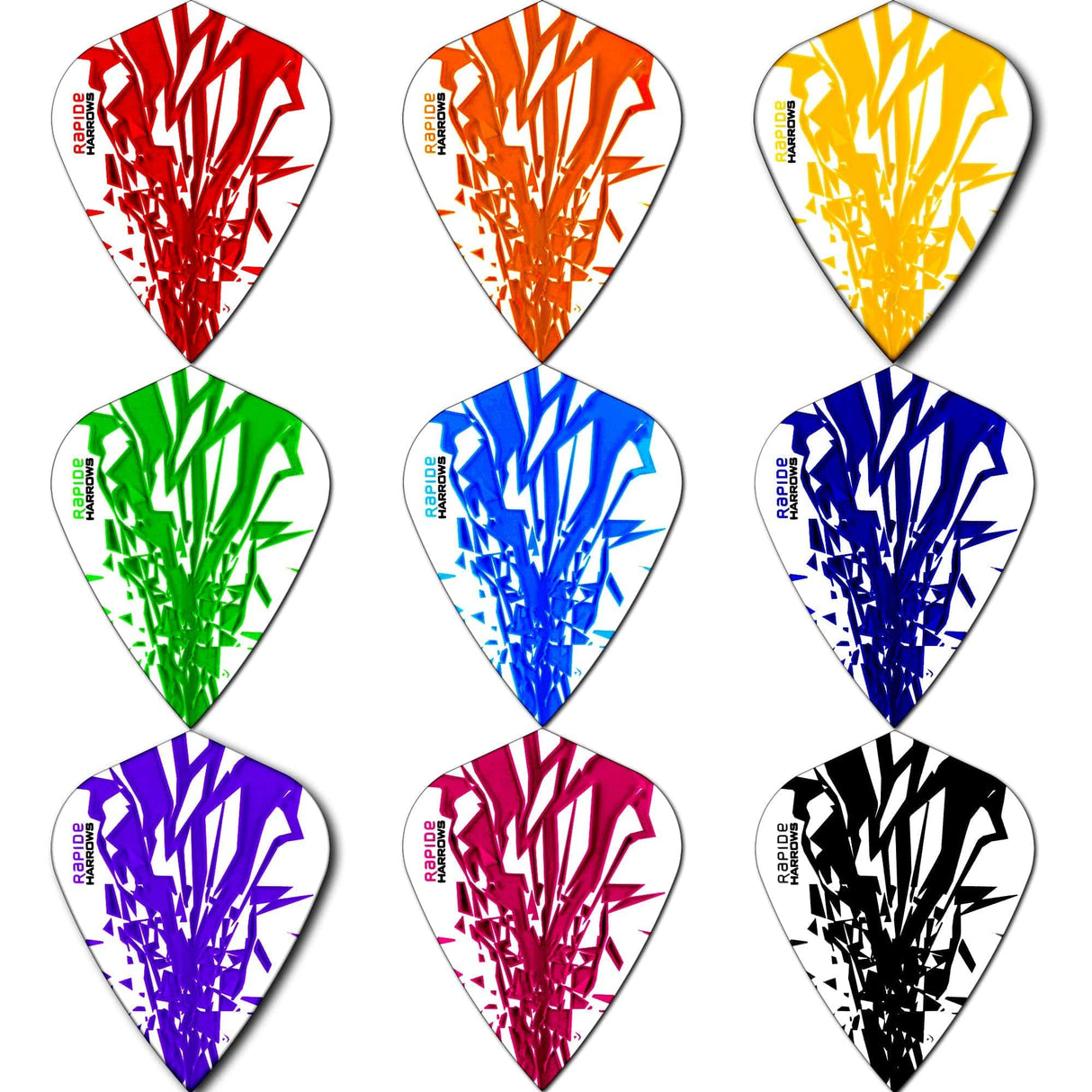 *Harrows Rapide Dart Flights - Kite Shape - 100 Micron