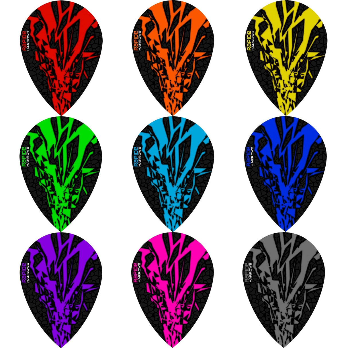 *Harrows Rapide X Dart Flights - Pear Shape - Rapide-X