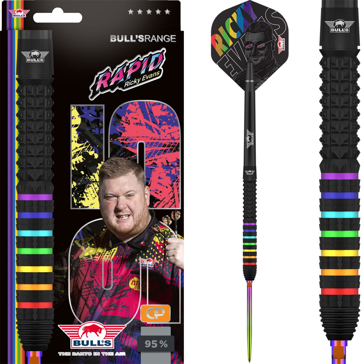 Bulls Ricky Evans CP Darts - Steel Tip - 95% Tungsten