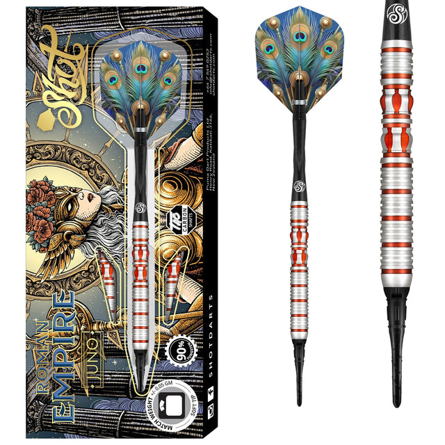 Shot Roman Empire Darts - Soft Tip - 90% Tungsten - Juno - 20g