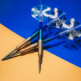 Cosmo Ross Montgomery Darts - Steel Tip - 90% Tungsten - Limited Edition - Blue & Gold - 24g