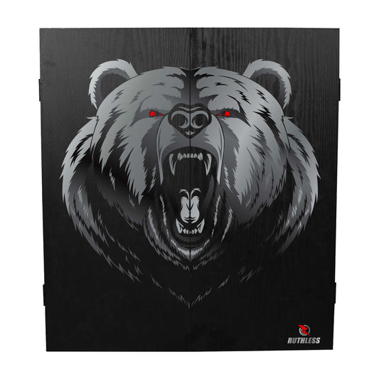 Ruthless Dartboard Cabinet - Square Design - Bear