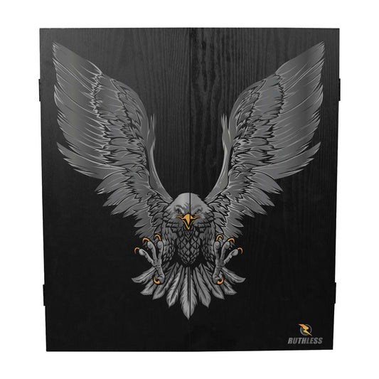 Ruthless Dartboard Cabinet - Square Design - Eagle