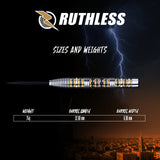 Ruthless Sandstorm Darts - Steel Tip - 90% Tungsten 24g