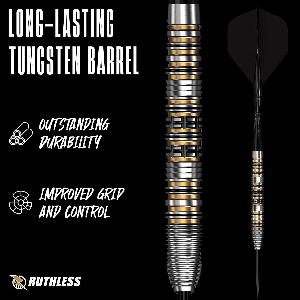 Ruthless Sandstorm Darts - Steel Tip - 90% Tungsten 24g