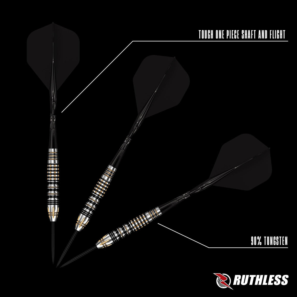 Ruthless Solar Storm Darts - Steel Tip - 90% Tungsten 23g