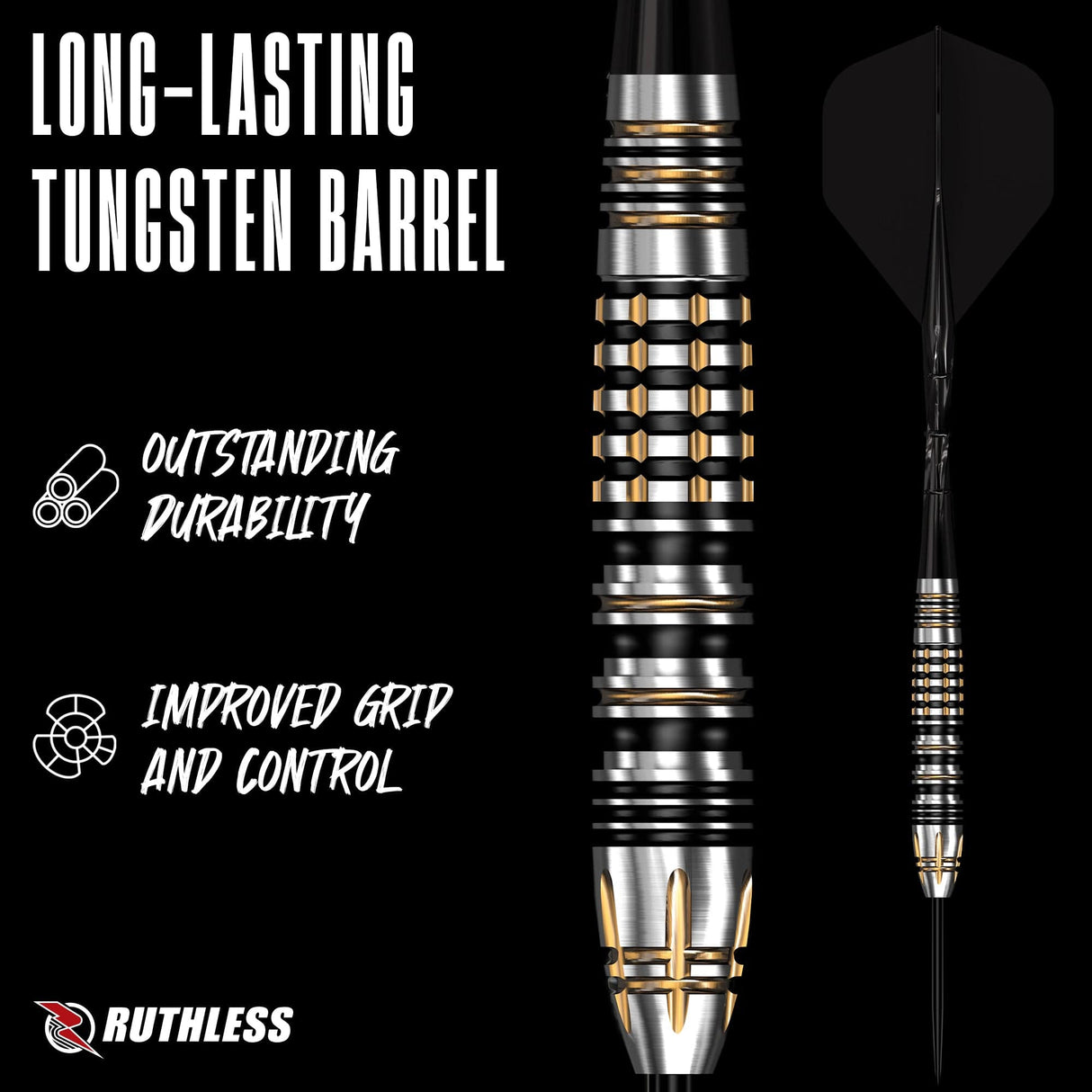 Ruthless Solar Storm Darts - Steel Tip - 90% Tungsten 23g