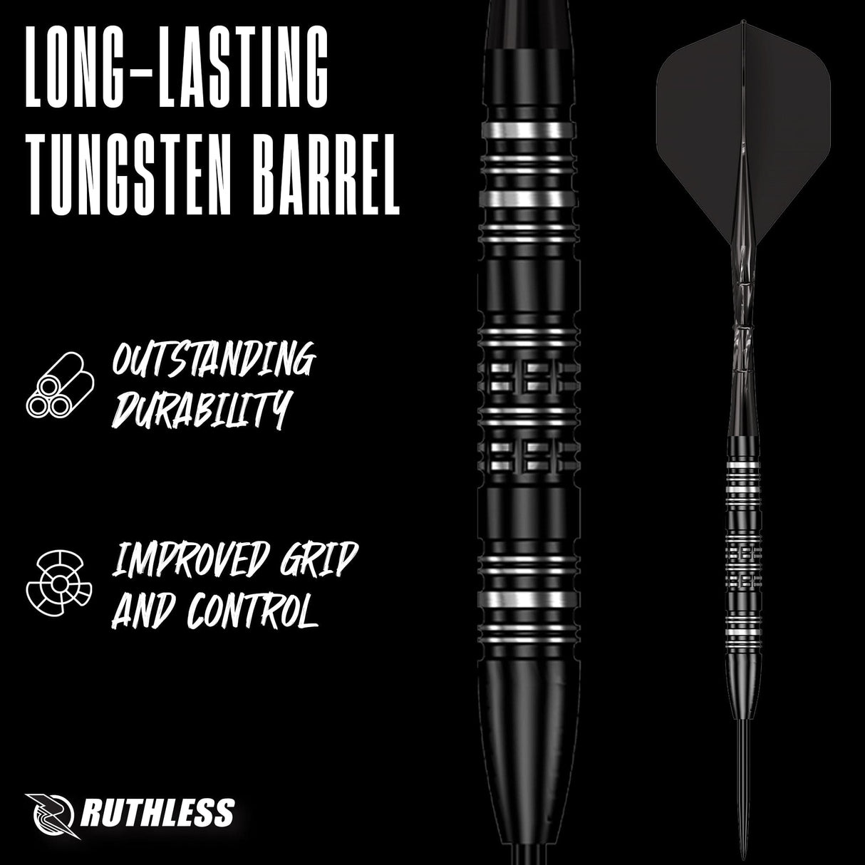 Ruthless Tornado Darts - Steel Tip - 90% Tungsten 24g
