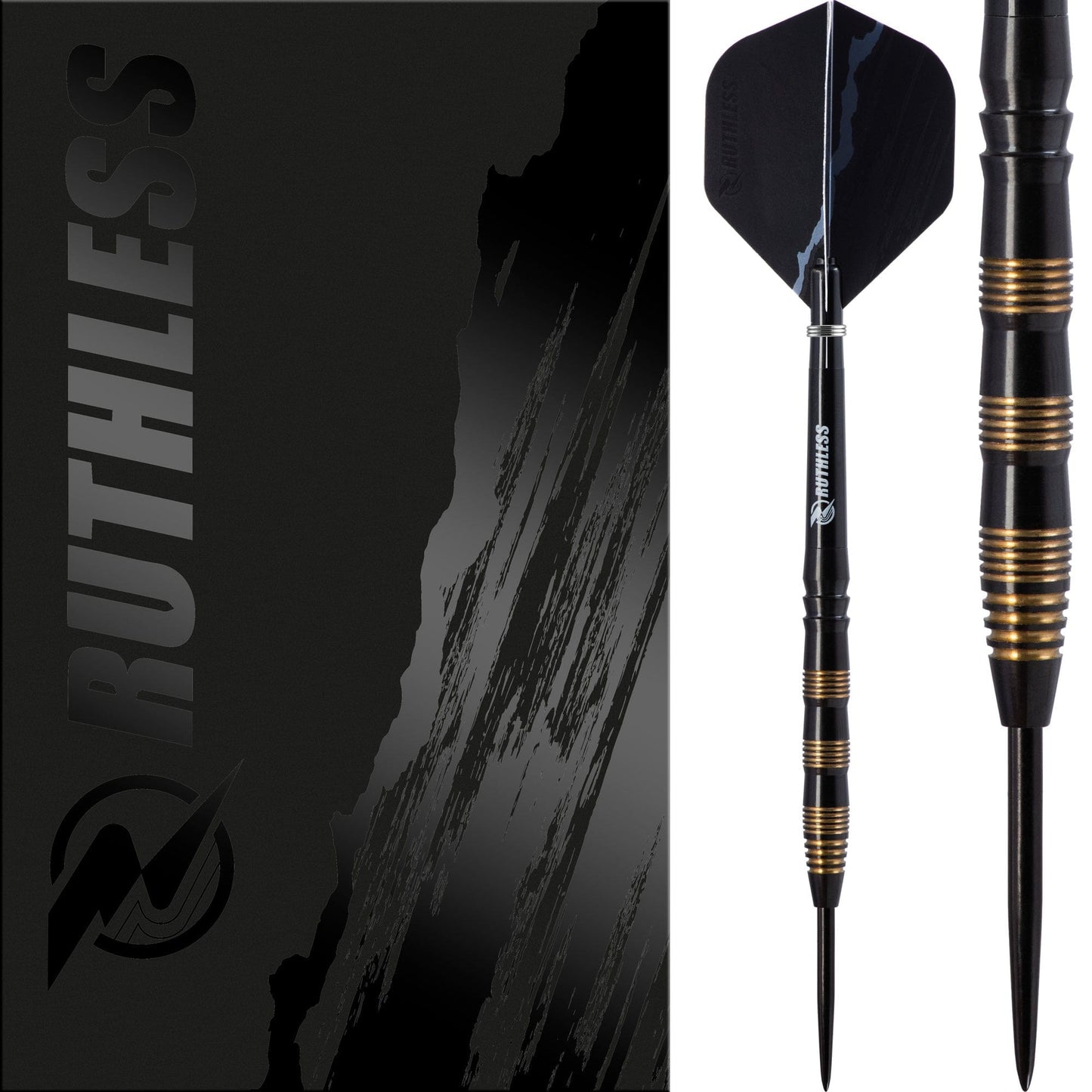 Ruthless Black Eagle Darts - Steel Tip Tungsten - Gold Ring 22g