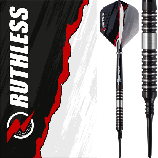 Ruthless Night Hawk Darts - Soft Tip Tungsten - BW 16.0g - Black - 18g 18g
