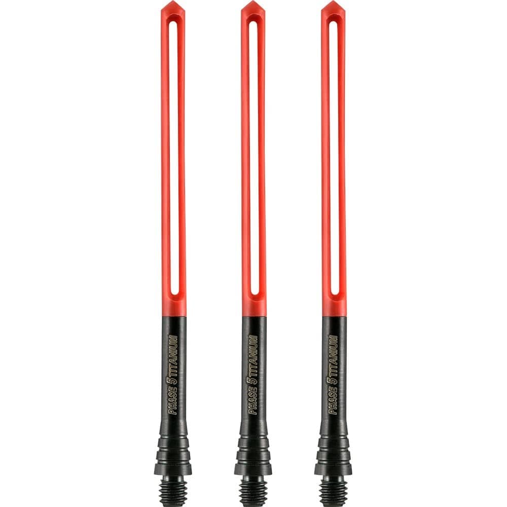 Unicorn Phase 5 Dart Shafts - Titanium Stems - Screw In Top Black