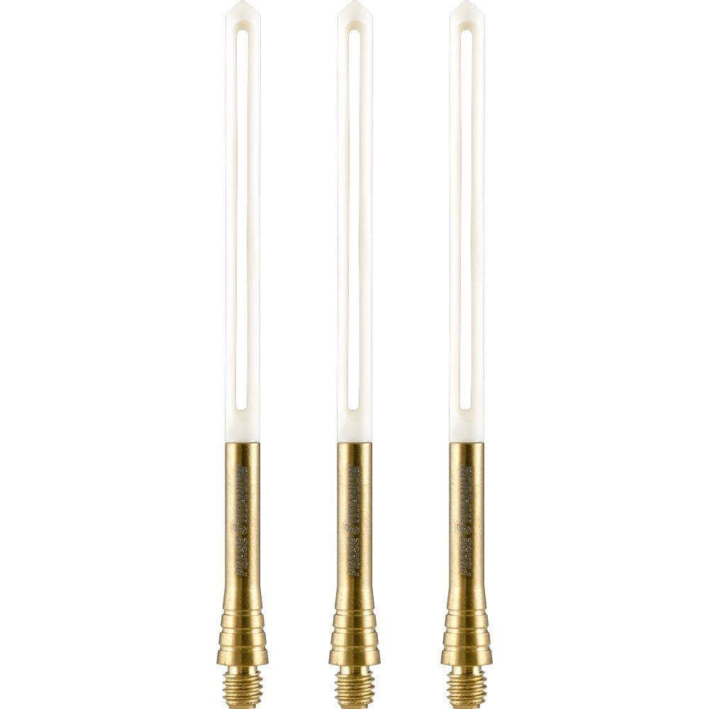 Unicorn Phase 5 Dart Shafts - Titanium Stems - Screw In Top Gold