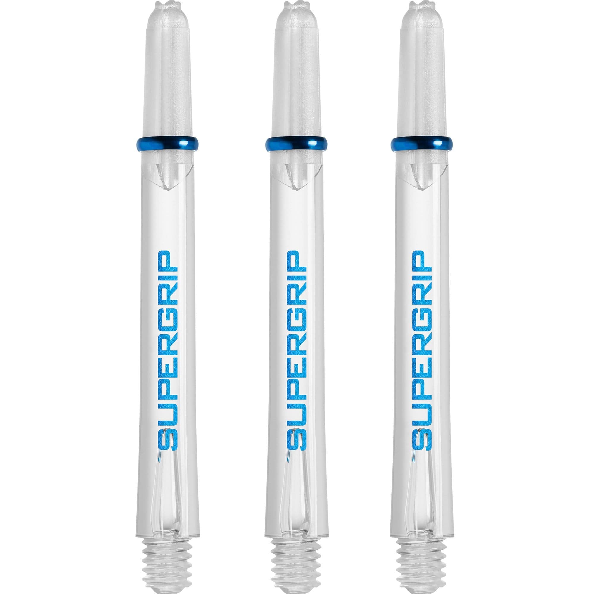 Harrows Supergrip Fusion Schäfte: 3er-Set, Mit Gefrästen Ringen, Kurz – Schwarz & Blau