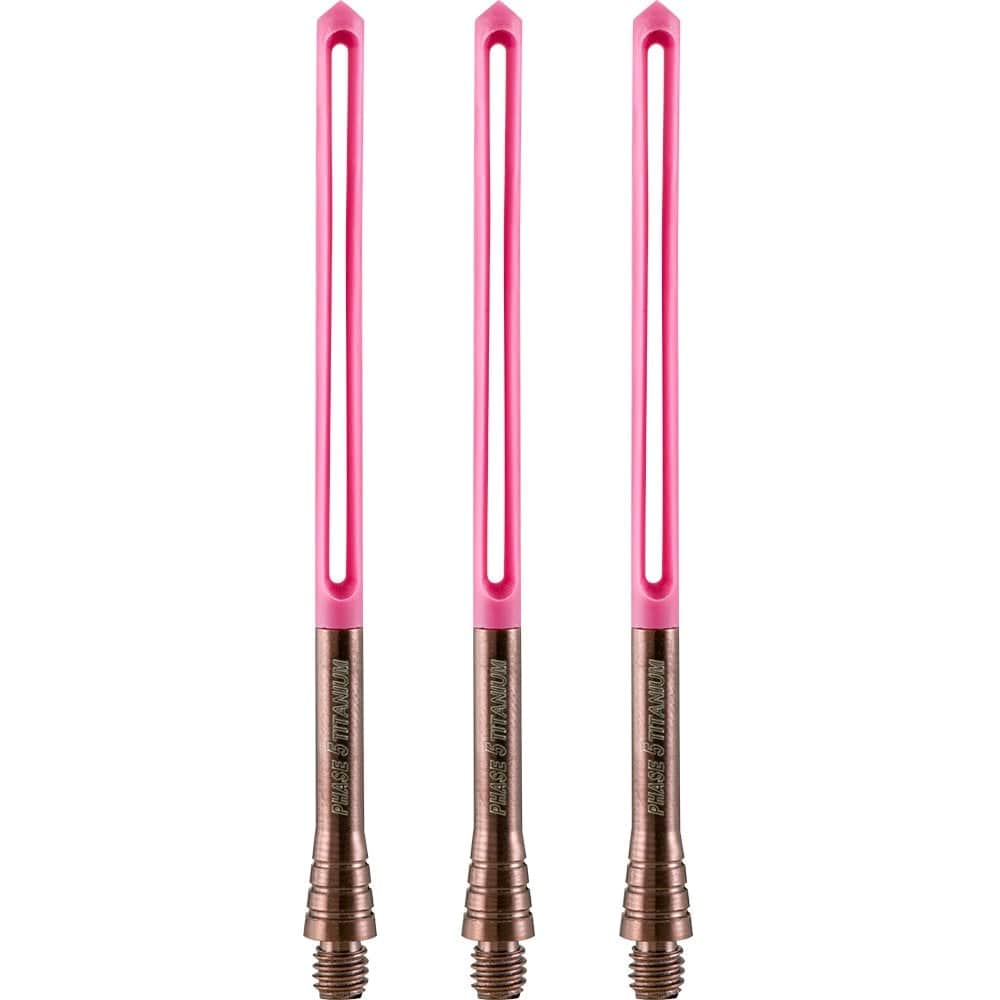 Unicorn Phase 5 Dart Shafts - Titanium Stems - Screw In Top Rosso