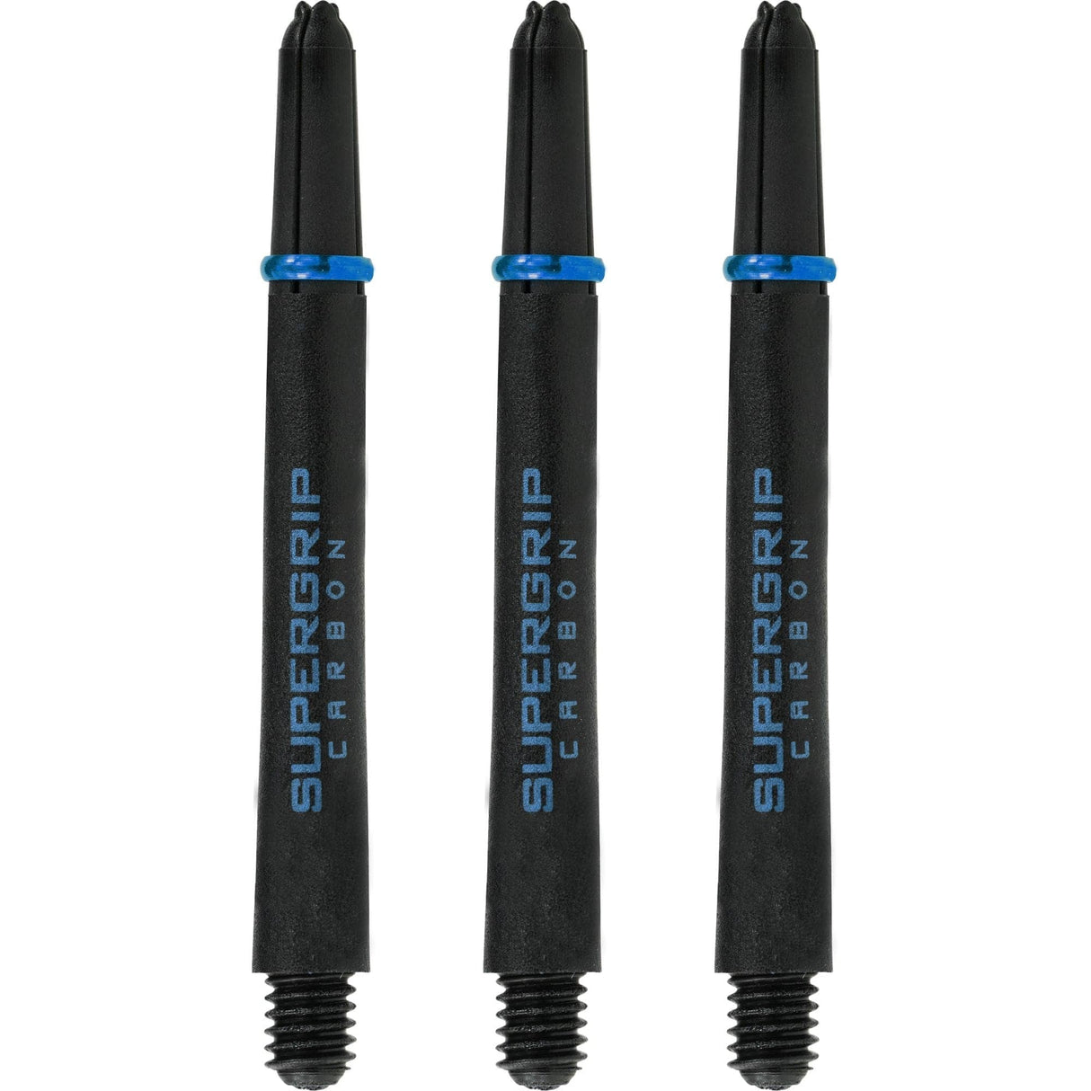 Harrows Supergrip Carbon Dart Shafts - Black & Aqua Medium