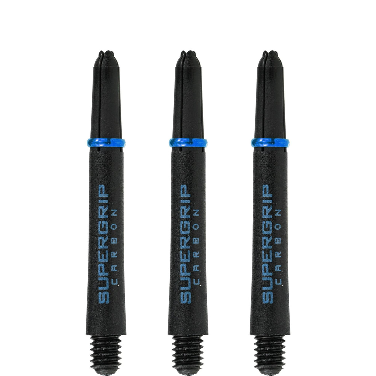 Harrows Supergrip Carbon Dart Shafts - Black & Aqua Tweenie