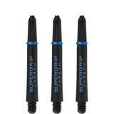 Harrows Supergrip Carbon Dart Shafts - Black & Aqua Tweenie