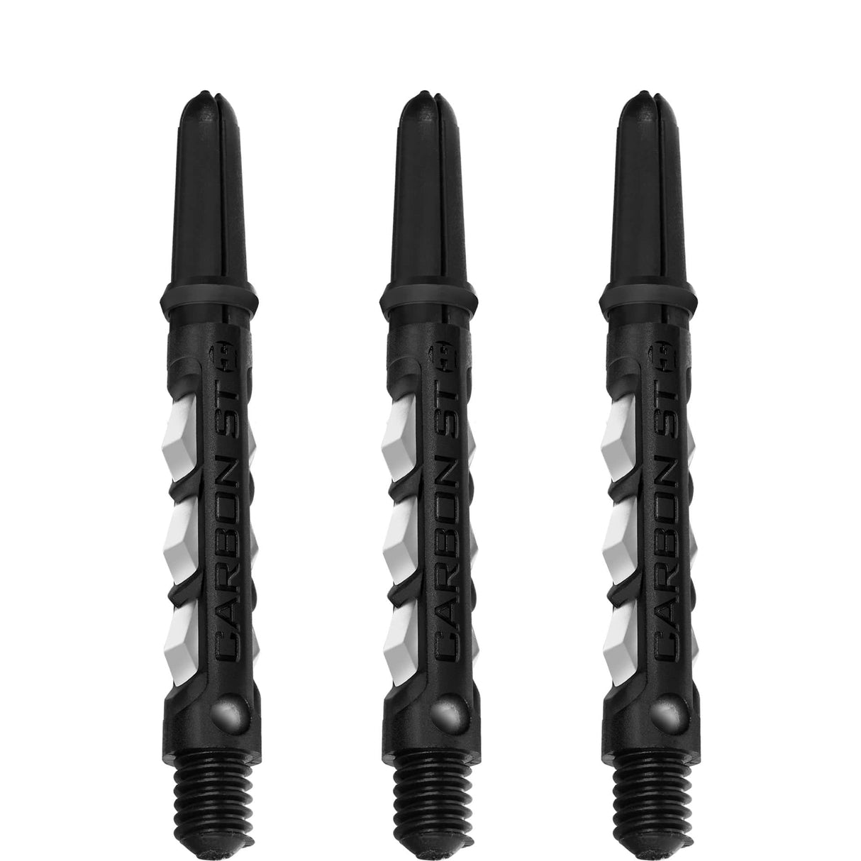 Harrows Carbon ST Shafts - Dart Stems - Black & White Tweenie