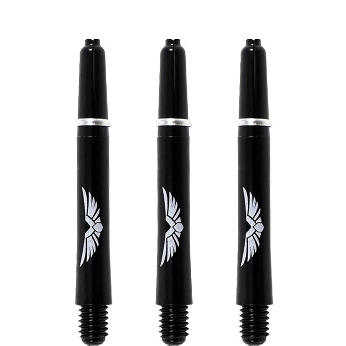 *Shot Eagle Claw Dart Shafts - with Machined Rings - Strong Polycarbonate Stems - Black Tweenie