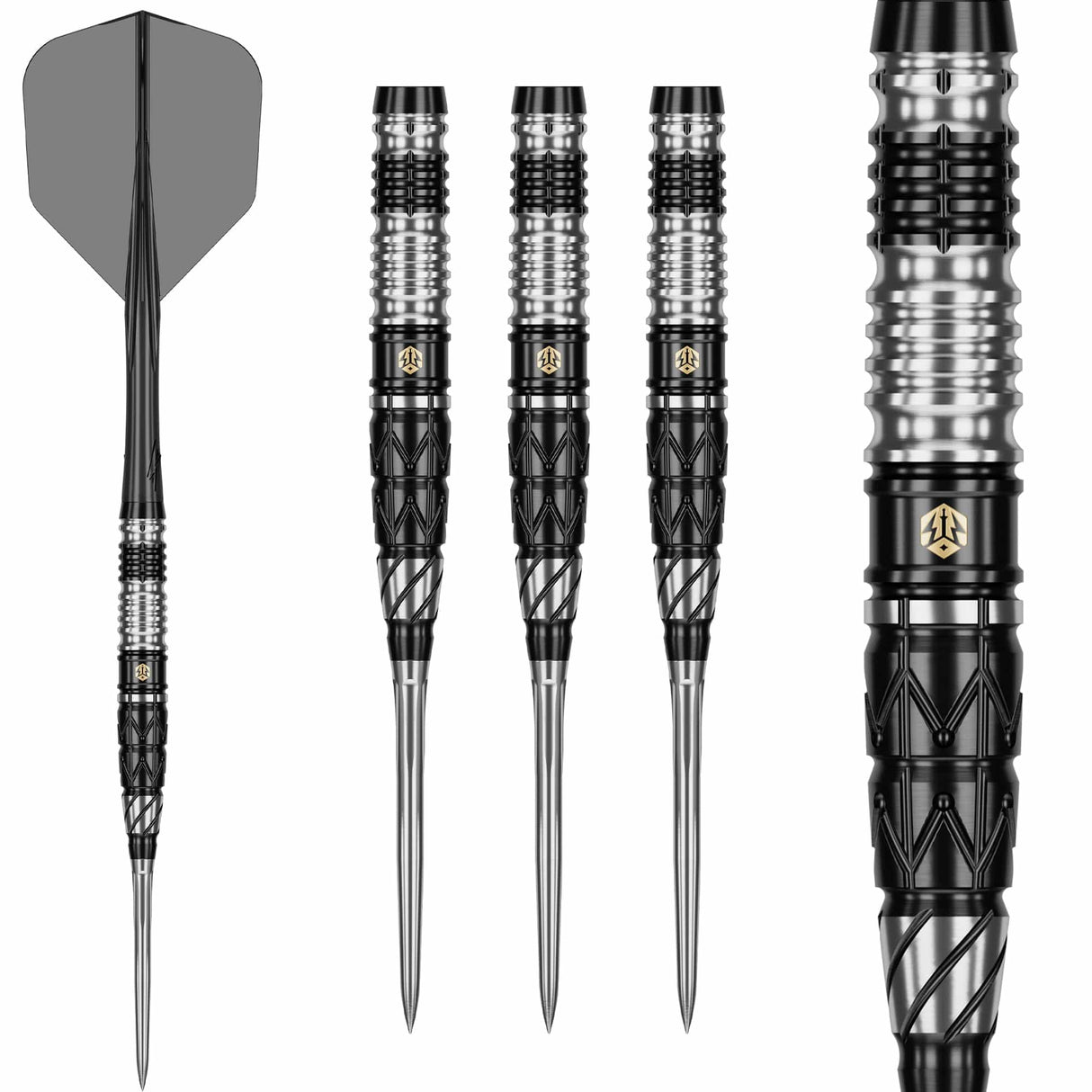 Caliburn Players Darts - Steel Tip - 90% Tungsten - Obsidian: Barry Wong