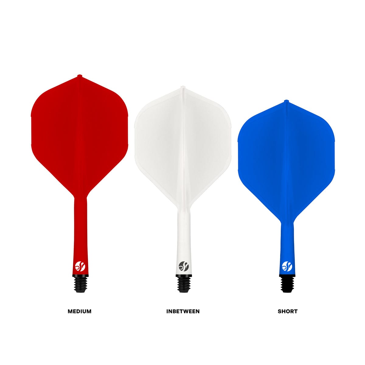 Shot Flight Deck - One Piece Dart Flight and Shaft System - Tricolor - Medium