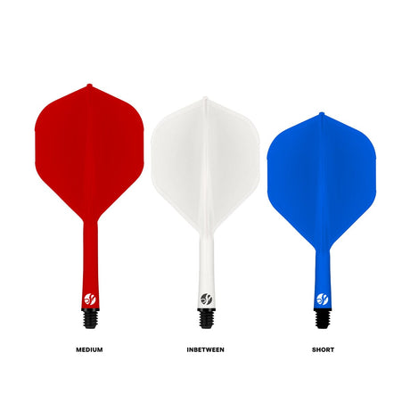 Shot Flight Deck - One Piece Dart Flight and Shaft System - Tricolor - Medium