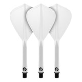 Shot Flight Deck - One Piece Dart Flight and Shaft System - Kite - Clear