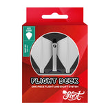 Shot Flight Deck - One Piece Dart Flight and Shaft System - Kite - Clear