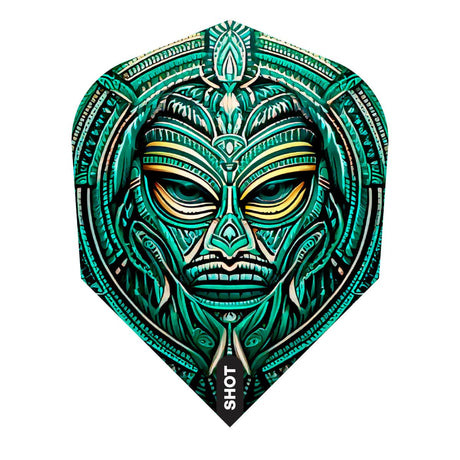 Shot Tribal Weapon Dart Flights - 100 Micron - Standard No6 - Toki