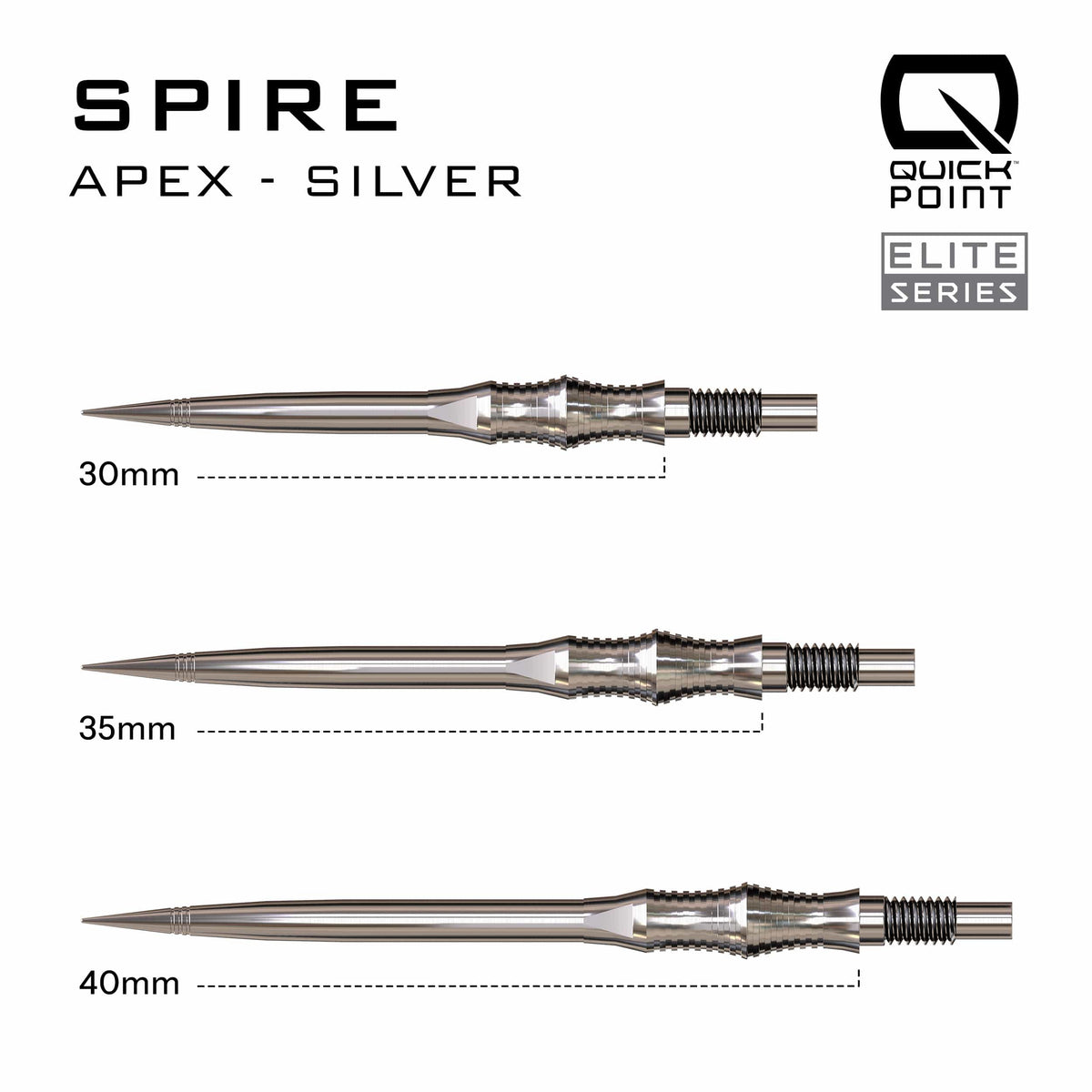 Harrows Quick Points - Steel Tip - Apex Spire