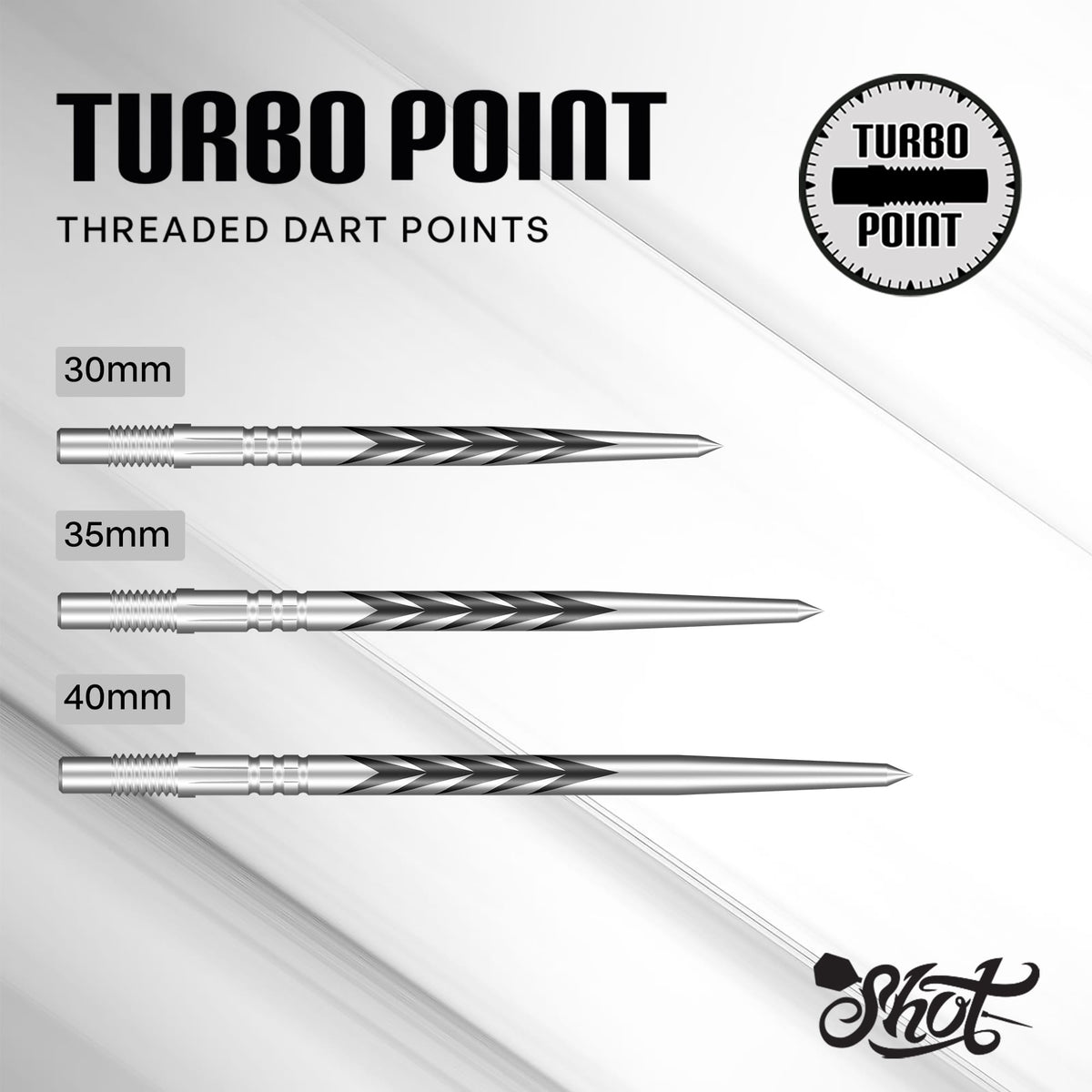 Shot Turbo Dart Points - Steel Tip - Tribal Weapon