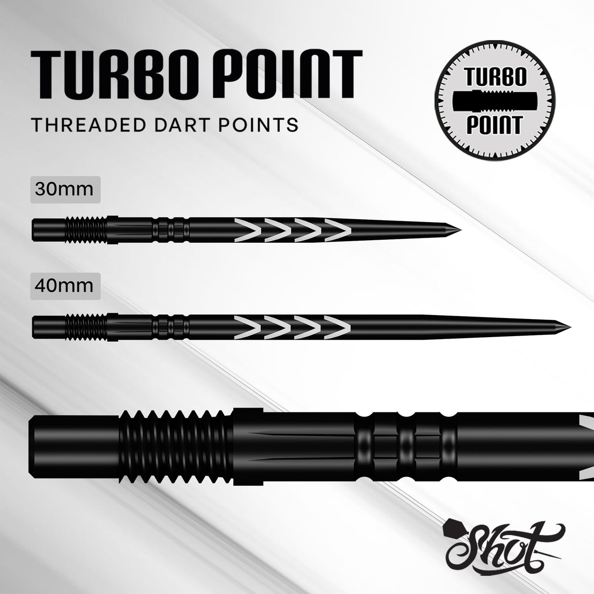 Shot Turbo Dart Points - Steel Tip - Michael Smith