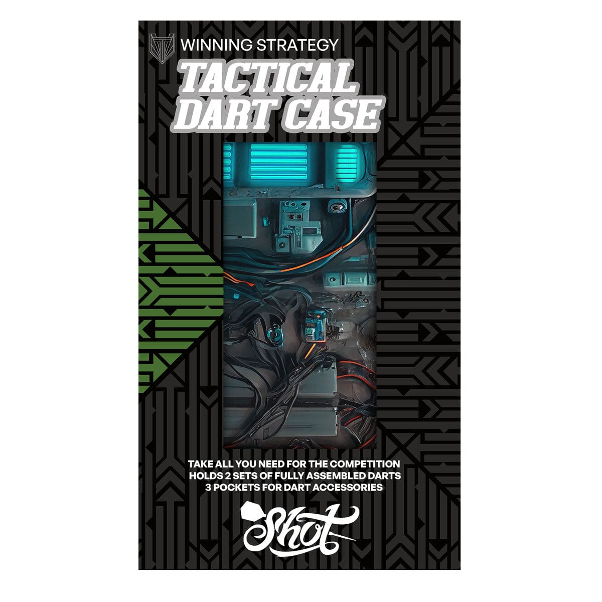 Shot Tactical Darts Case - Strong EVA Material - AI Cyberpunk