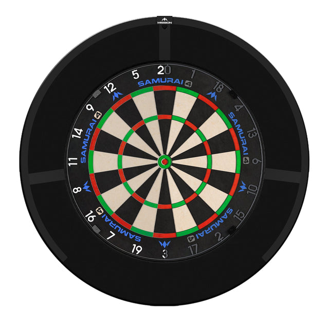 Mission Samurai 4 Dartboard Set - Dart Board, Surround & Torus 270 Light