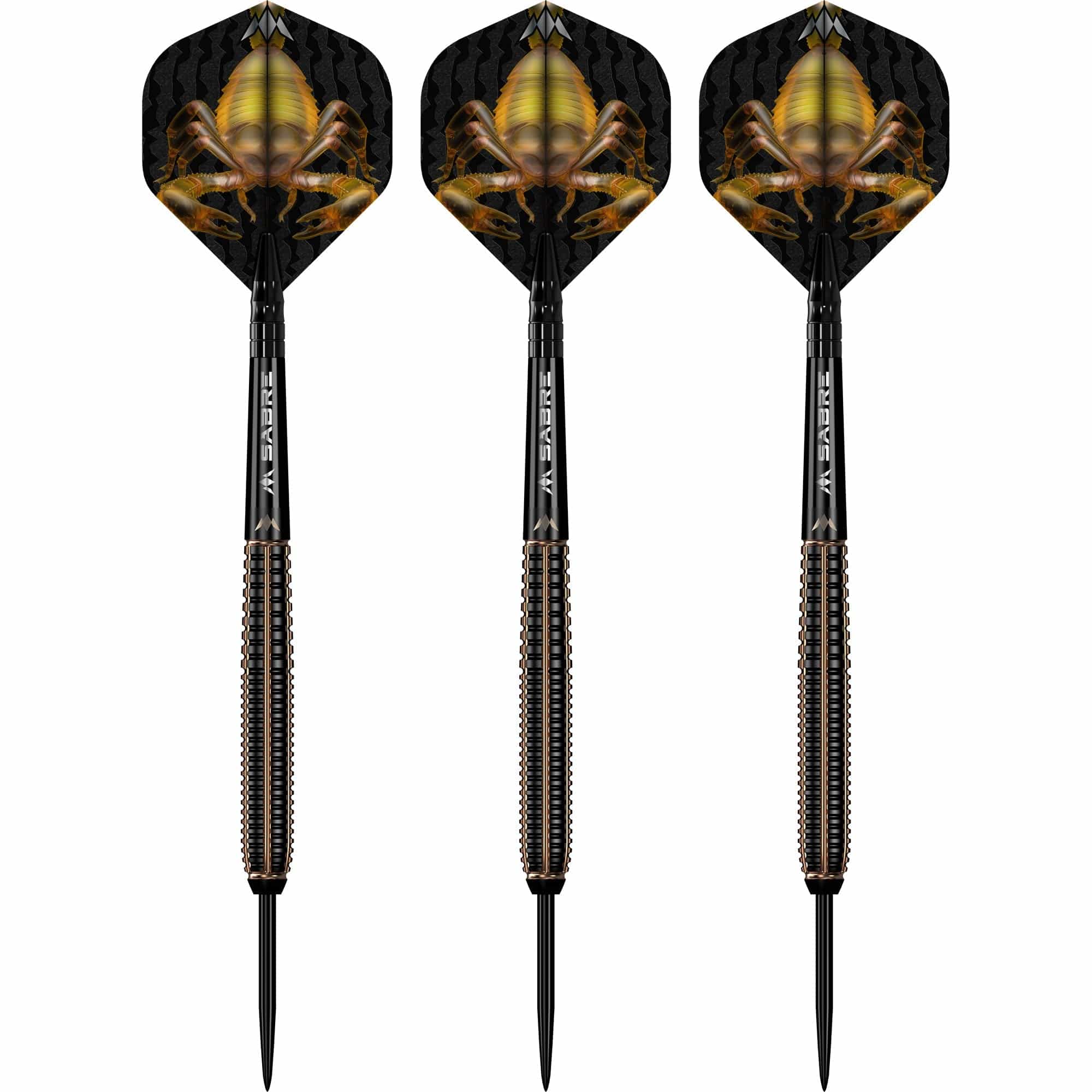 ダーツ HINOTORI DARTS Scorpio Type 2 90T Mission Scorpion Darts - Steel Tip - 90% Tungsten - Black & Gold Elect