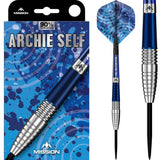 Mission Archie Self Darts - Steel Tip - 90% Tungsten - Blue & Silver