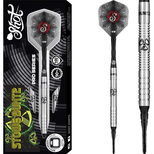 Shot Stowe Buntz Darts - Soft Tip - 90% - Pro Series 21g