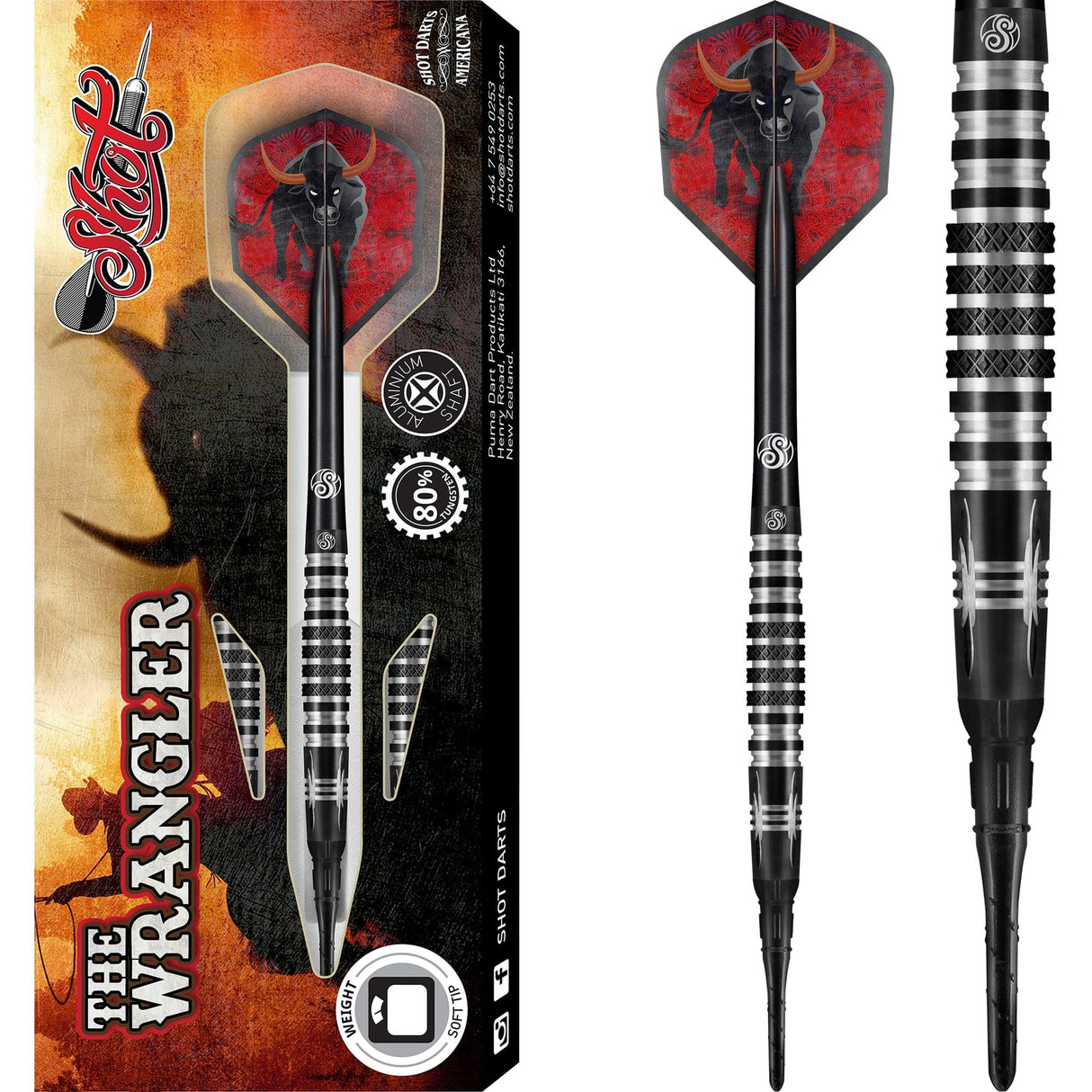 *Shot Americana Darts - Soft Tip Tungsten - The Wrangler - 18g 18g