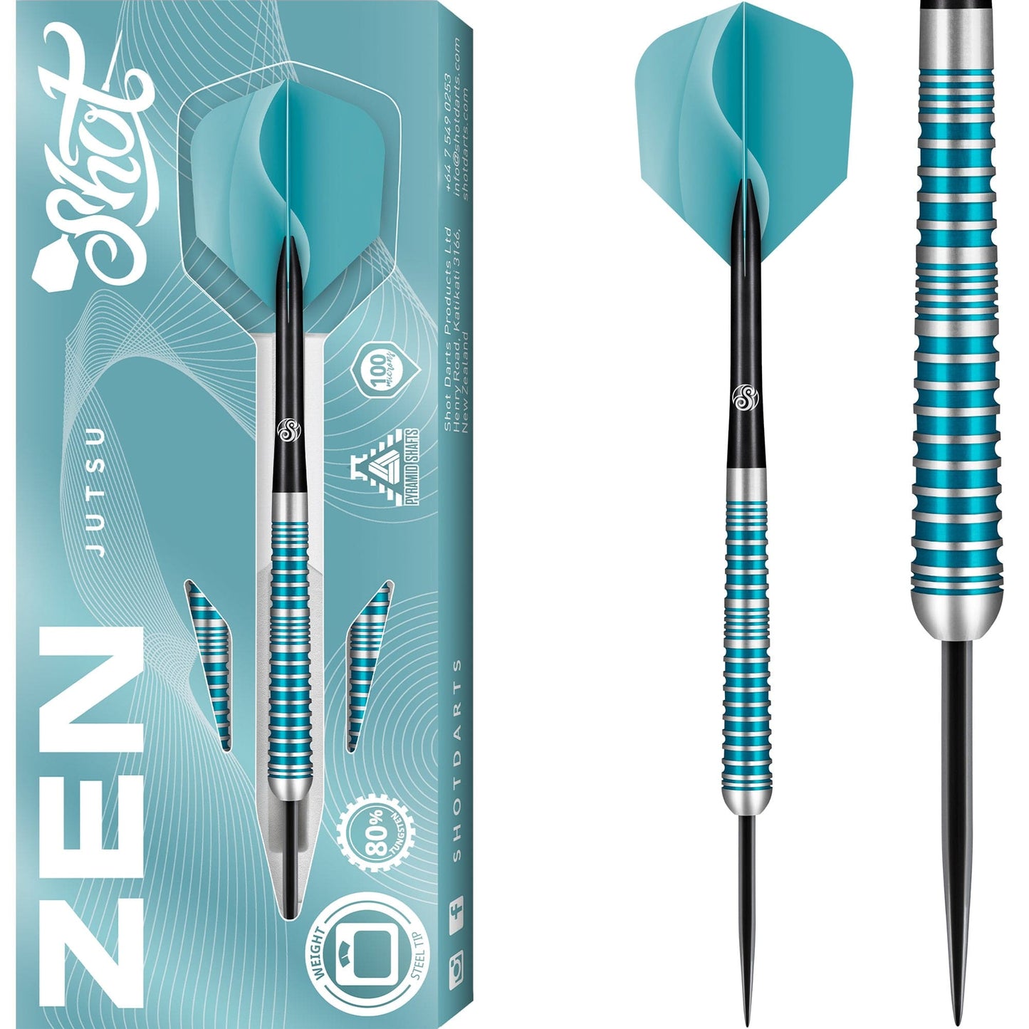 Shot Zen Darts - Steel Tip - 80% Tungsten - Jutsu 2.0 23g