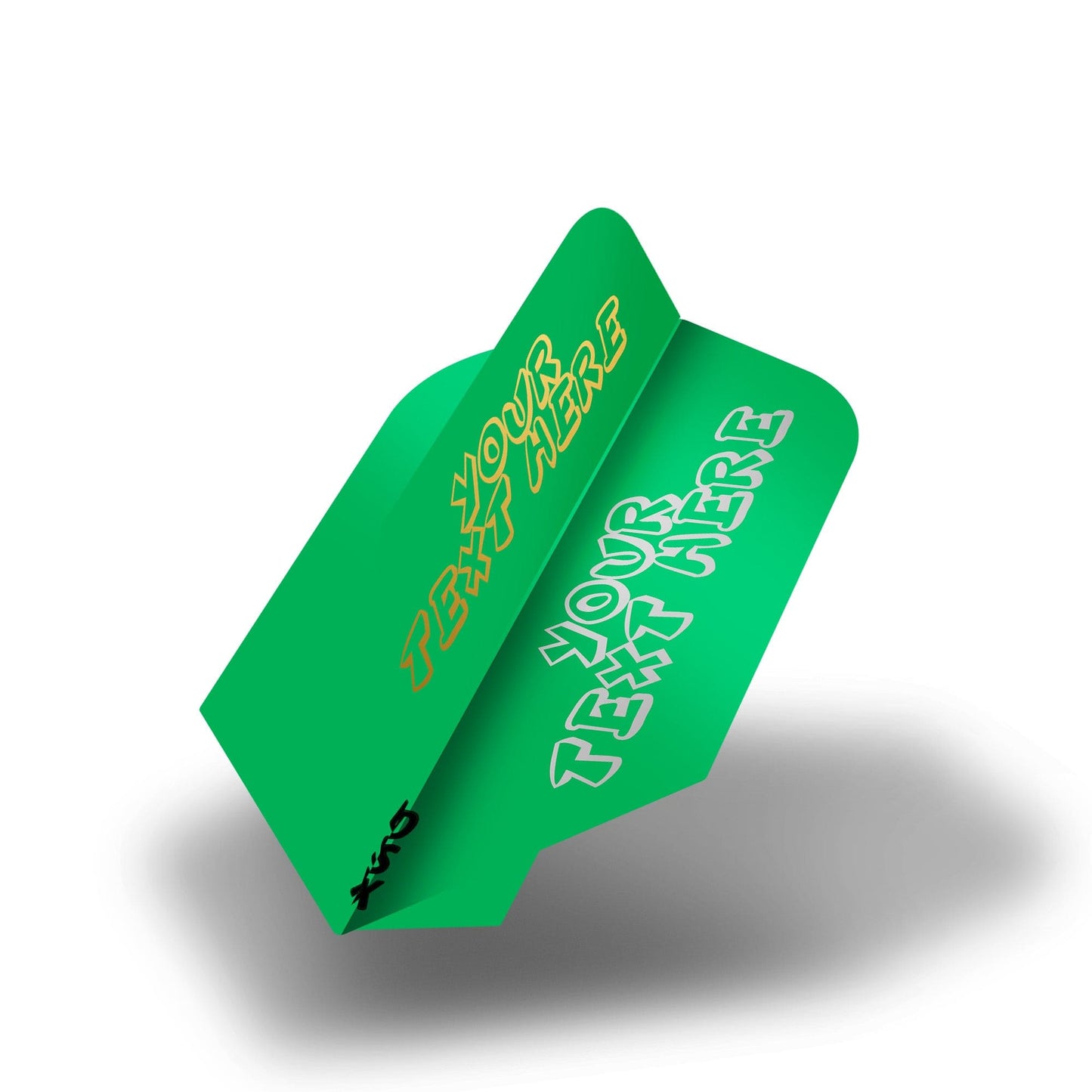 Personalised Flights - Extra Strong - Hot Foil - 5 Sets - Slim - Green