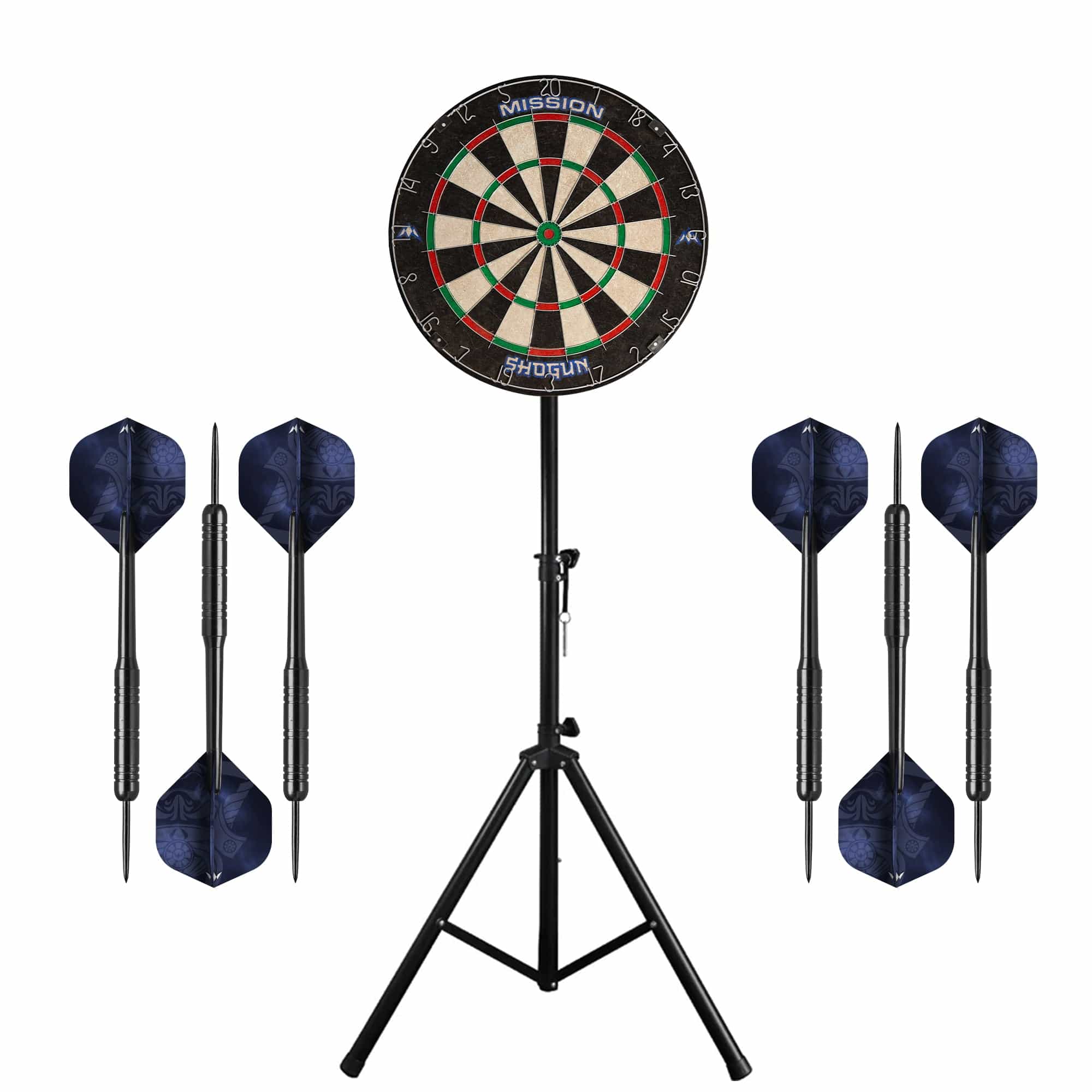 Mission Shogun Dartboard & Stand Set - Dart Board, Stand & 2 sets of B