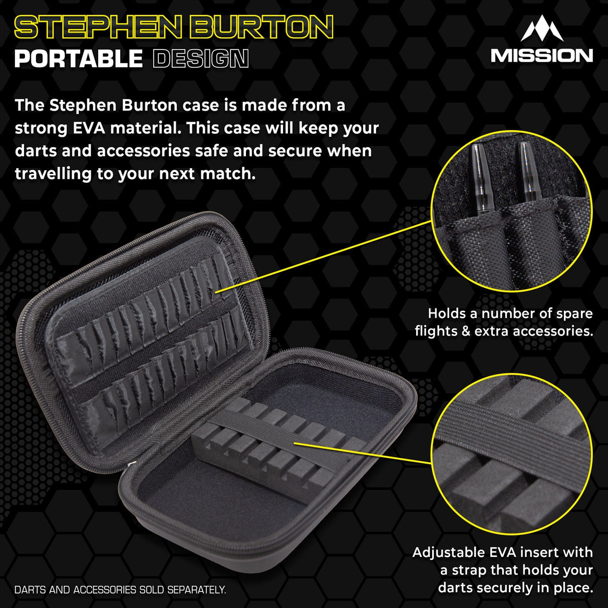 Mission Darts Players- EVA Dart Case - Stephen Burton