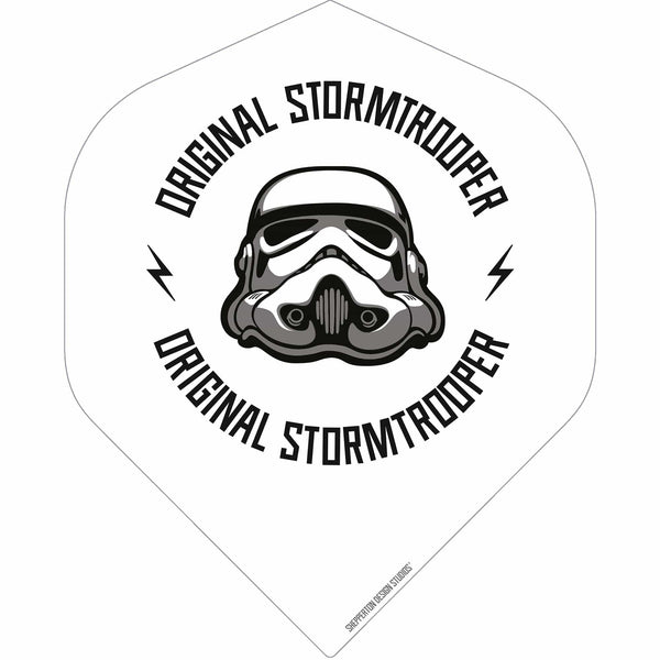 Original StormTrooper Dart Flights - Official Licensed - No2 - Std - Storm Trooper - Logo on White