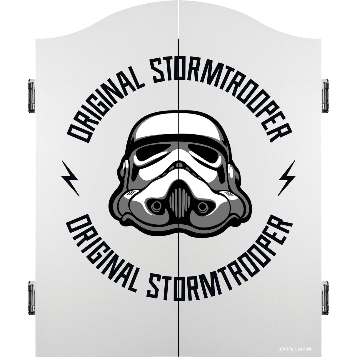 Original StormTrooper Dartboard Cabinet - C4 - White Base - Storm Trooper - Original Stormtrooper