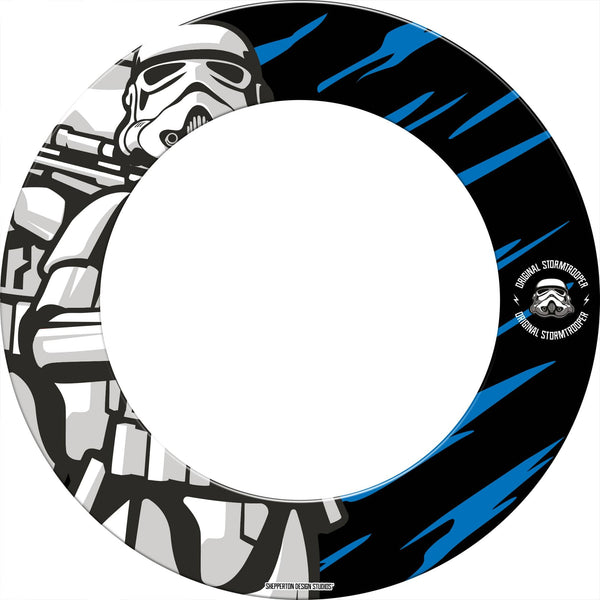 Original StormTrooper Dartboard Surround - S4 - Storm Trooper - with Gun on Blue