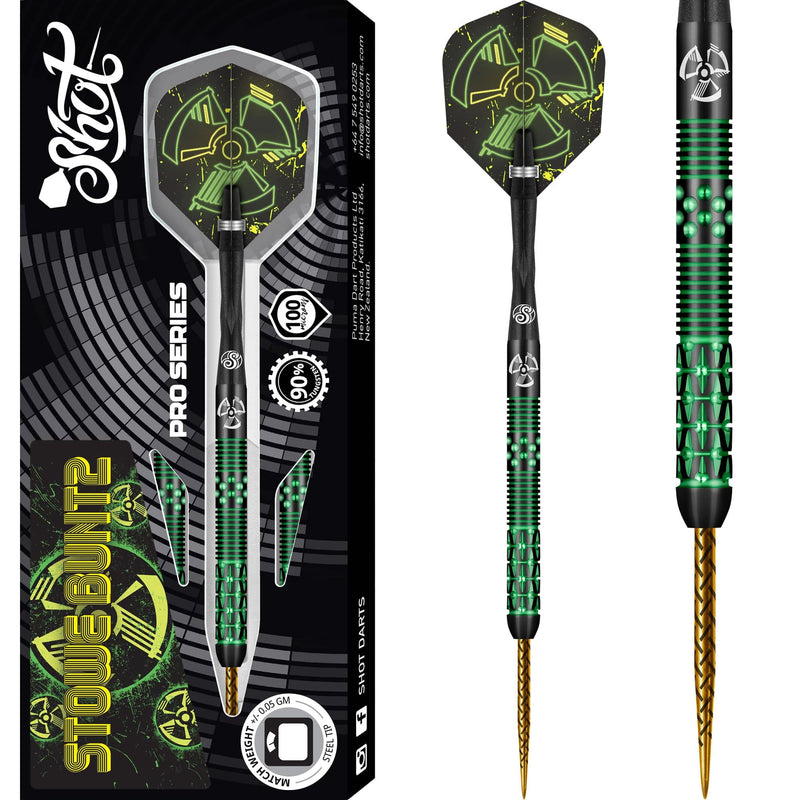 Precision Shot Stowe Buntz 2.0 Titanium Black Steel Tip Darts - 23GM