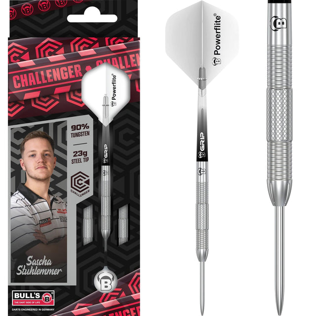 BULL'S Challenger Darts - Steel Tip - 90% Tungsten - Sascha Stuhlemmer - 23g