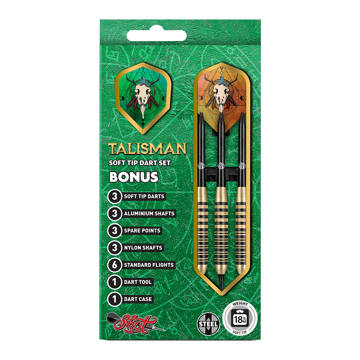 Shot Talisman Darts - Soft Tip - Steel - 18g
