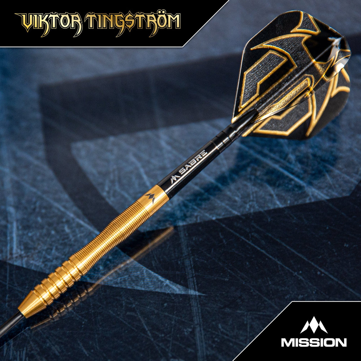 Mission Viktor Tingstrom Darts - Steel Tip - 90% Tungsten - Gold